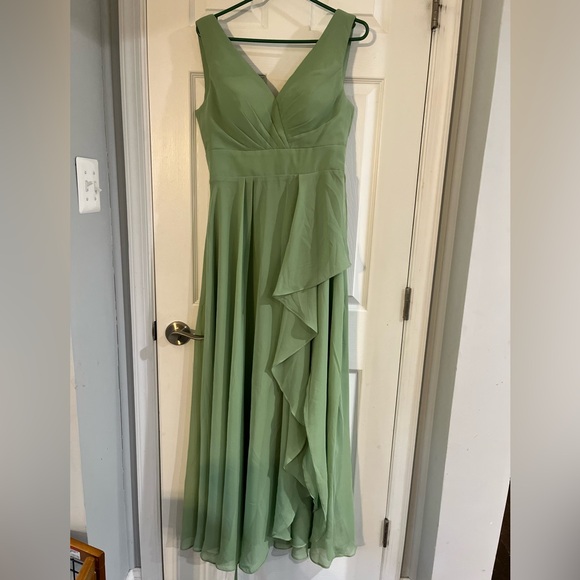 Sage Green Bridesmaid Dress - Picture 3 of 4